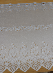 Záclona vitrážová žakarová 60 cm hustá s květy 