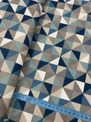 08. Dekoračka 80/20 modré trojúhelníky geometrie